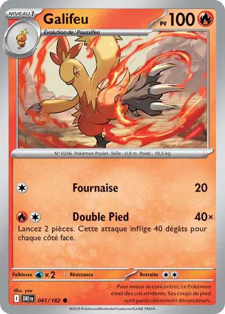 Carte Pokémon Galifeu 041/182 DRI Rivalités Destinées EV10 Neuf FR LorenZone