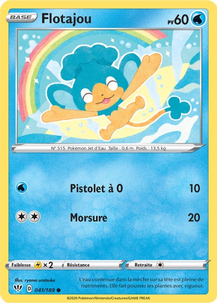 Carte Pokémon Flotajou 041/189 SWSH3 Ténèbres Embrasées EB03 Neuf FR LorenZone