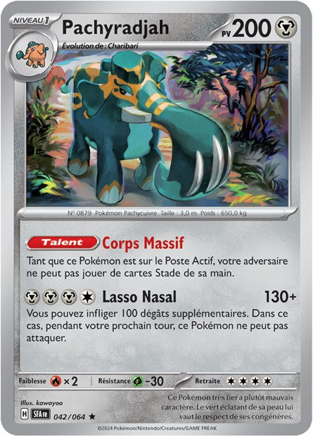 Carte Pokémon Pachyradjah 042/064 Fable Nébuleuse SFA EV6_5 Neuf FR LorenZone