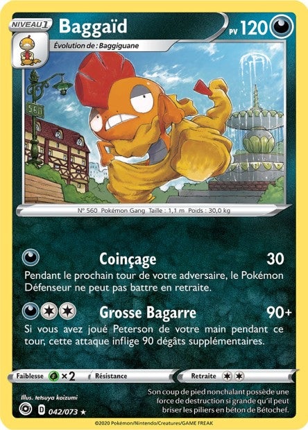 Carte Pokémon Baggaïd 042/073 SWSH35 Voltage Eclatant EB3_5 Neuf FR LorenZone