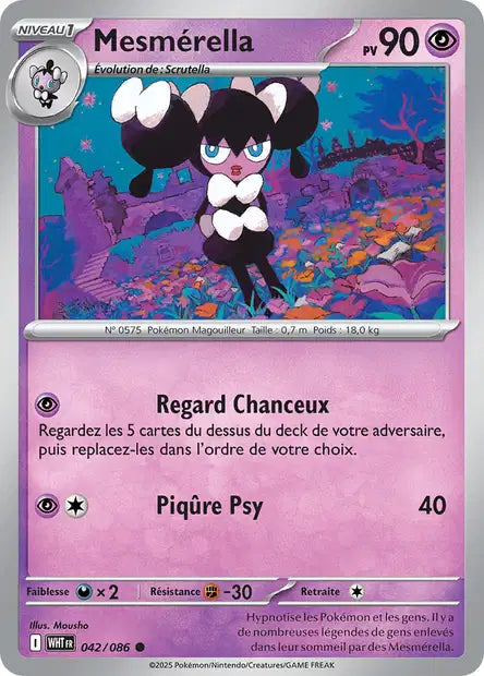 Carte Pokémon Mesmérella 042/086 WHT Flamme Blanche EV10_5 Neuf FR LorenZone