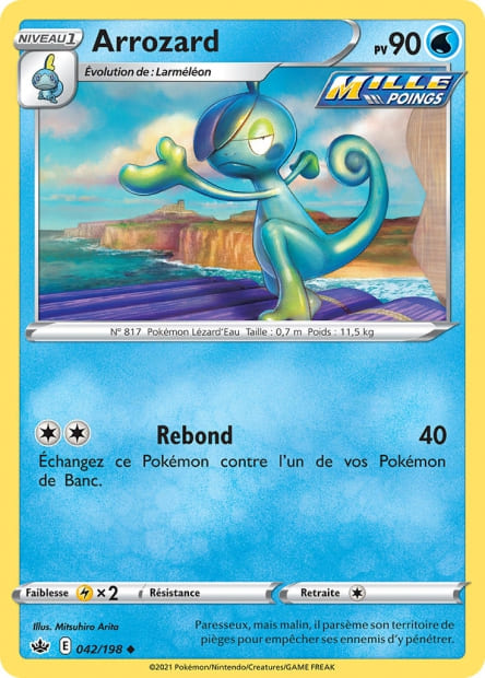 Carte Pokémon Arrozard 042/198 CRE Règne de Glace EB06 Neuf FR LorenZone