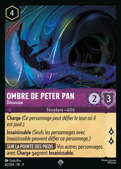 Carte Lorcana - Disney Ombre de Peter Pan, Décousue 042/204 Chapitre 09 Fabuleux FAB Neuf FR LorenZone