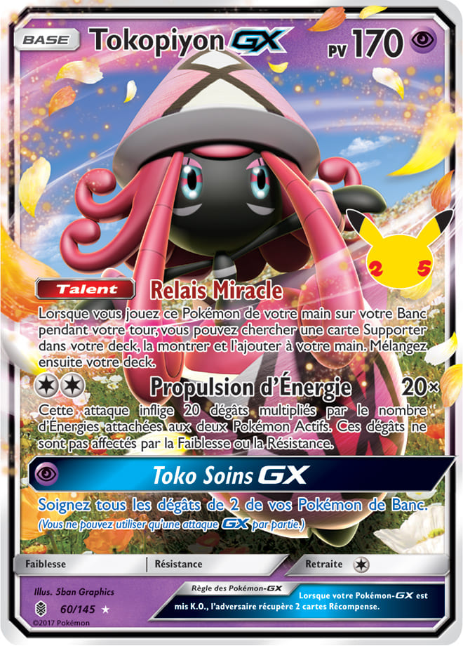 Carte Pokémon Tokopiyon GX 045/025 060/145 CEL Célébrations 25 ans EB07_5 Neuf FR LorenZone