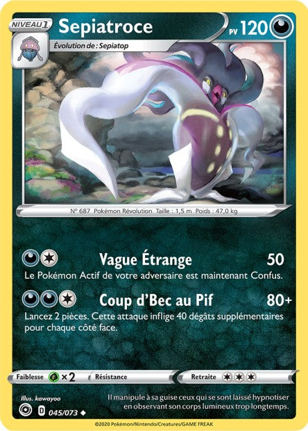 Carte Pokémon Sépiatroce 045/073 SWSH35 Voltage Eclatant EB3_5 Neuf FR LorenZone