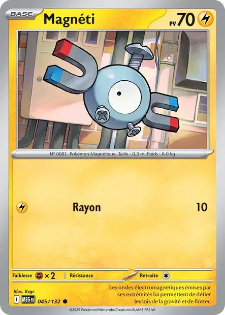 Carte Pokémon Magnéti 045/132 MEG Méga-Évolution ME01 Neuf FR LorenZone