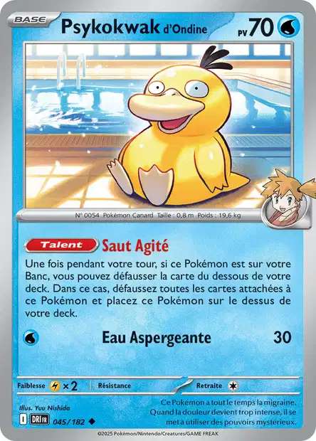Carte Pokémon Psykokwak d'Ondine 045/182 DRI Rivalités Destinées EV10 Neuf FR LorenZone