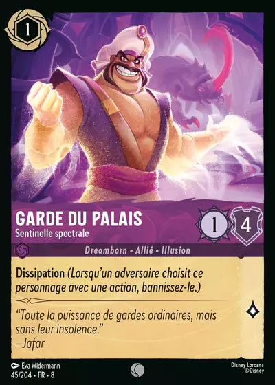 Carte Lorcana - Disney Garde du palais 045/204 Commune Eva Widermann Chapitre 08 Le Règne de Jafar ROJ Neuf FR LorenZone
