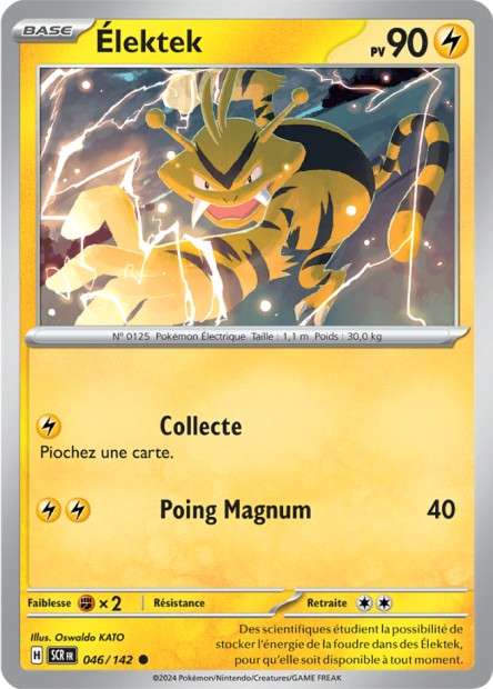 Carte Pokémon Élektek 046/142 SCR Couronne Stellaire EV07 Neuf FR LorenZone