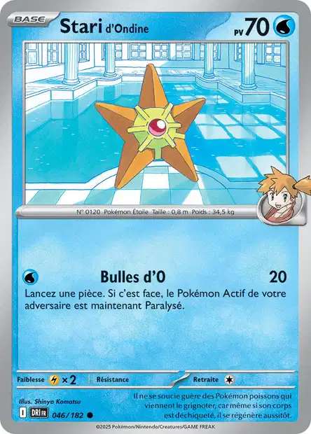 Carte Pokémon Stari d'Ondine 046/182 DRI Rivalités Destinées EV10 Neuf FR LorenZone