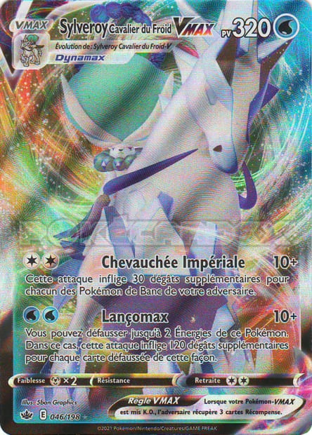 Carte Pokémon Sylveroy Cavalier du Froid VMAX 046/198 CRE Règne de Glace EB06 Neuf FR LorenZone