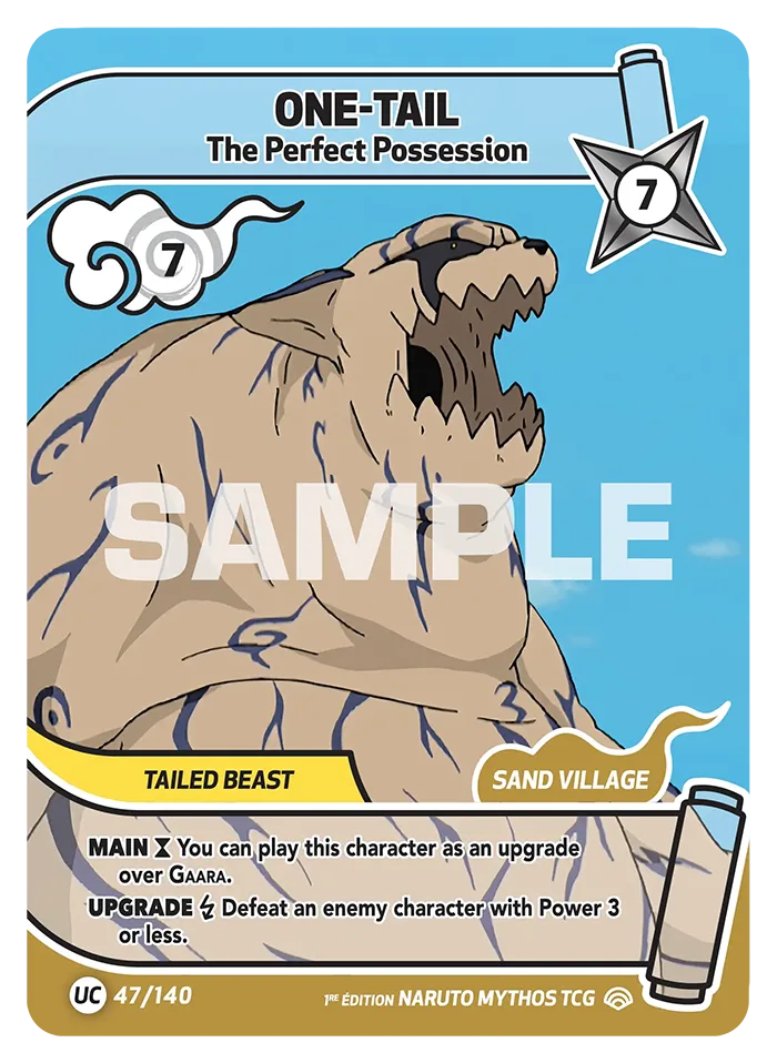 Carte Naruto Mythos One-tail The perfect possession 047/140 Uncommon Full Art Shinobi Shiren 2ème Chapitre Neuf EN LorenZone