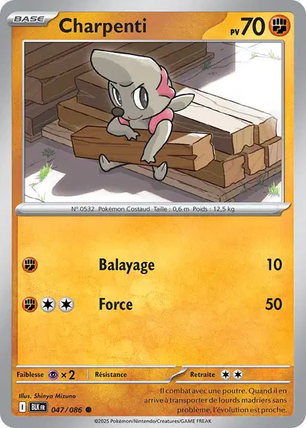 Carte Pokémon Charpenti 047/086 BLK Foudre Noire EV10_5 Neuf FR LorenZone