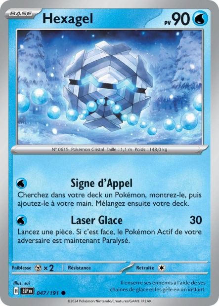 Carte Pokémon Hexagel 047/191 SSP Étincelles Déferlantes EV08 Neuf FR LorenZone