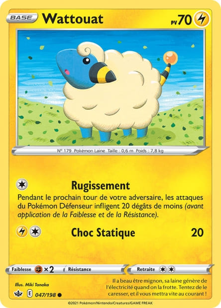 Carte Pokémon Wattouat 047/198 CRE Règne de Glace EB06 Neuf FR LorenZone