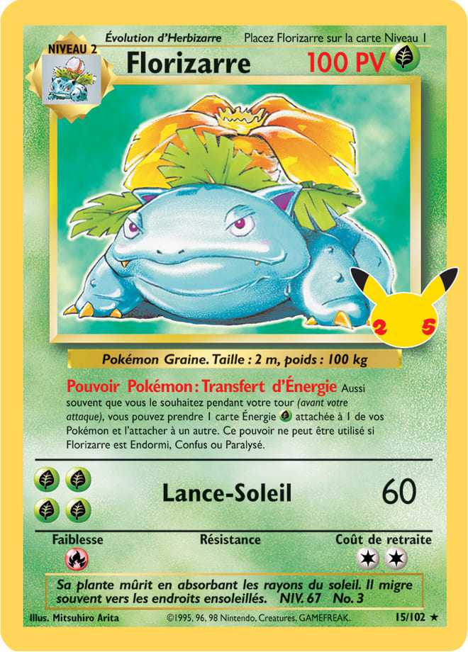 Carte Pokémon Florizarre 048/025 015/102 CEL Célébrations 25 ans EB07_5 Neuf FR LorenZone