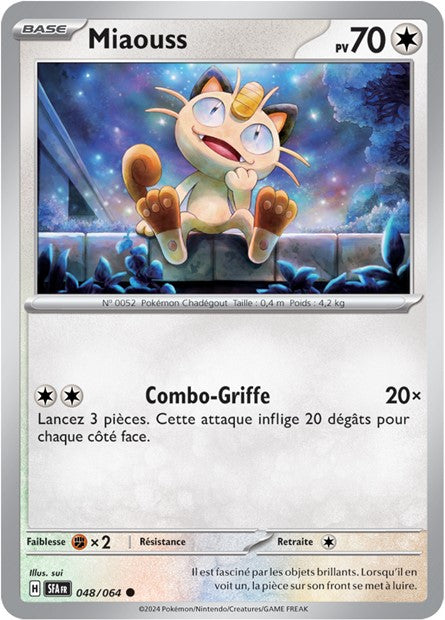 Carte Pokémon Miaouss 048/064 Fable Nébuleuse SFA EV6_5 Neuf FR LorenZone