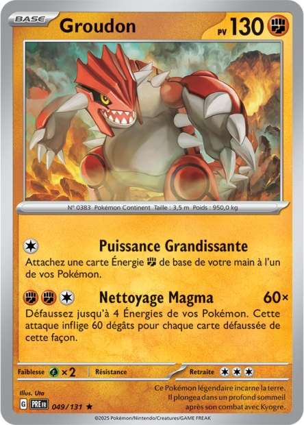 Carte Pokémon Groudon 049/131 Evolutions Prismatiques PRE EV8_5 Neuf FR LorenZone