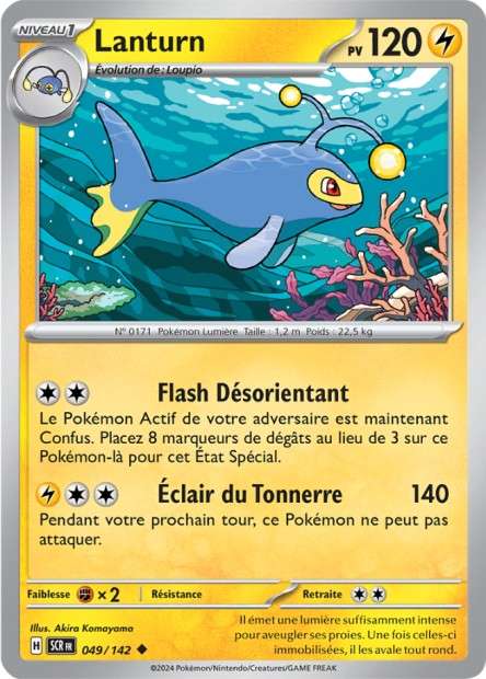 Carte Pokémon Lanturn 049/142 SCR Couronne Stellaire EV07 Neuf FR LorenZone