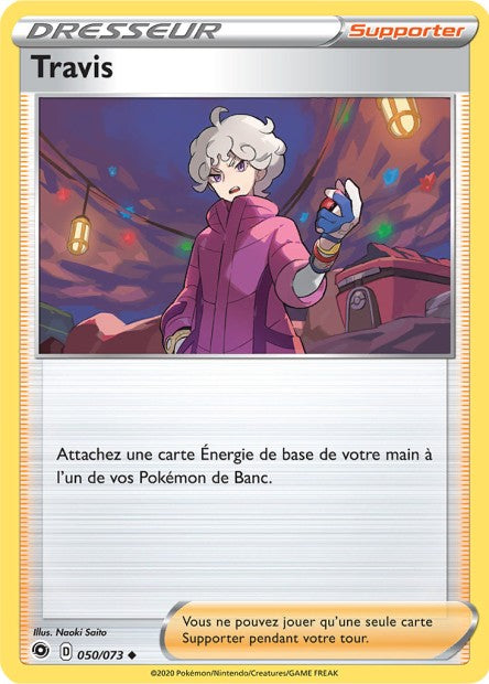 Carte Pokémon Travis 050/073 SWSH35 Voltage Eclatant EB3_5 Neuf FR LorenZone