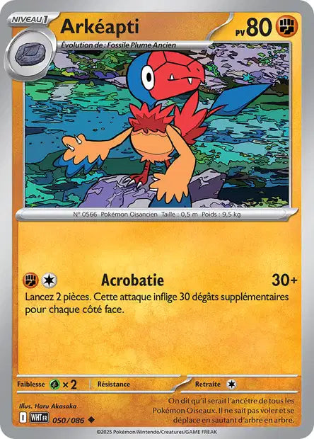 Carte Pokémon Arkéapti 050/086 WHT Flamme Blanche EV10_5 Neuf FR LorenZone