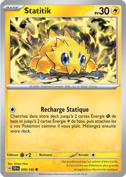 Carte Pokémon Statitik 050/142 SCR Couronne Stellaire EV07 Neuf FR LorenZone
