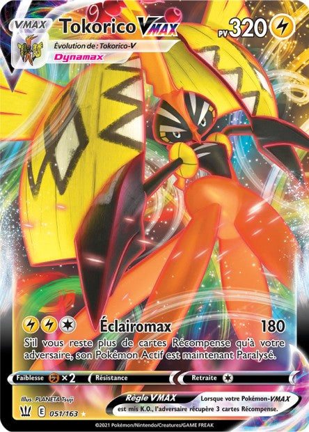 Carte Pokémon Tokorico VMAX 051/163 SWSH5 Styles de Combat EB05 Neuf FR LorenZone
