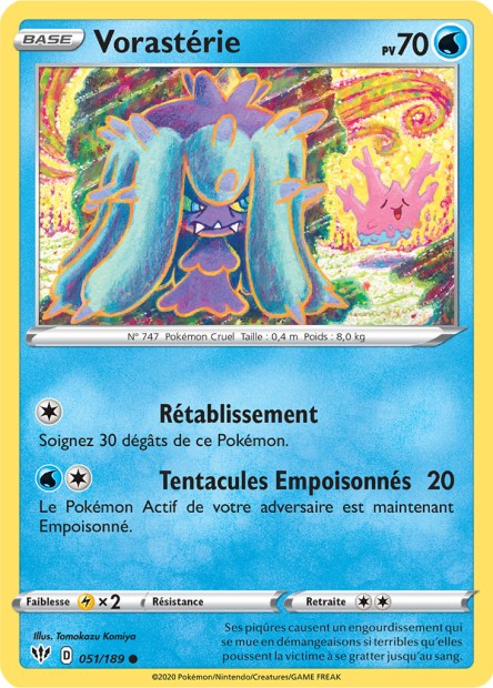 Carte Pokémon Vorastérie 051/189 SWSH3 Ténèbres Embrasées EB03 Neuf FR LorenZone