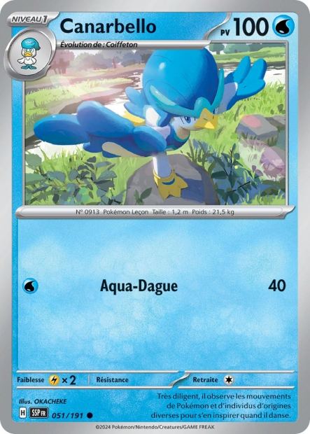 Carte Pokémon Canarbello 051/191 SSP Étincelles Déferlantes EV08 Neuf FR LorenZone
