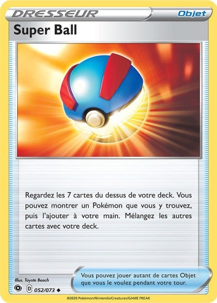 Carte Pokémon Super Ball 052/073 SWSH35 Voltage Eclatant EB3_5 Neuf FR LorenZone