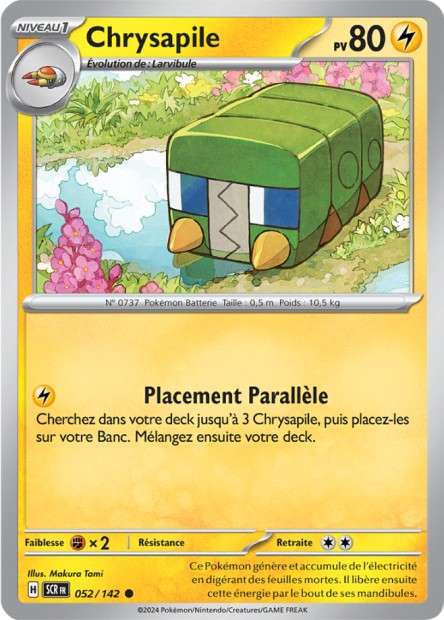 Carte Pokémon Chrysapile 052/142 SCR Couronne Stellaire EV07 Neuf FR LorenZone