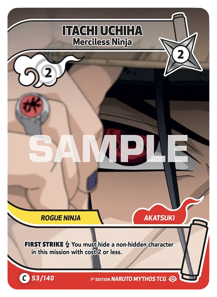 Carte Naruto Mythos Itachi Uchiha Merciless Ninja 053/140 Common Full Art Shinobi Shiren 2ème Chapitre Neuf EN LorenZone