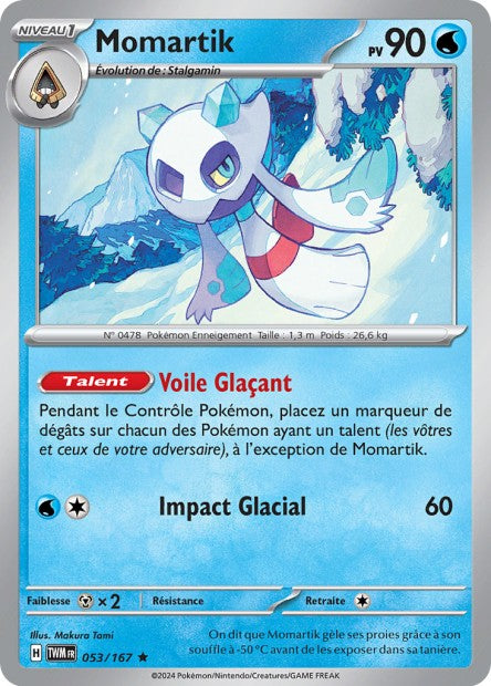 Carte Pokémon Momartik 053/167 TWM Mascarade Crépusculaire EV06 Neuf FR LorenZone