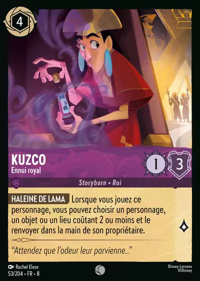 Carte Lorcana - Disney Kuzco, Empereur royal 053/204 Commune Rachel Elese Chapitre 08 Le Règne de Jafar ROJ Neuf FR LorenZone