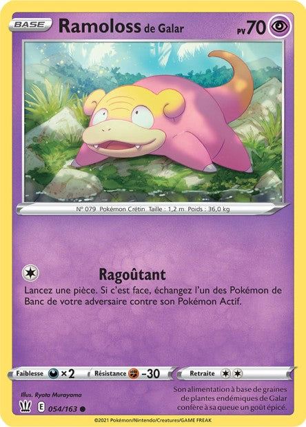 Carte Pokémon Ramoloss de Galar 054/163 SWSH5 Styles de Combat EB05 Neuf FR LorenZone