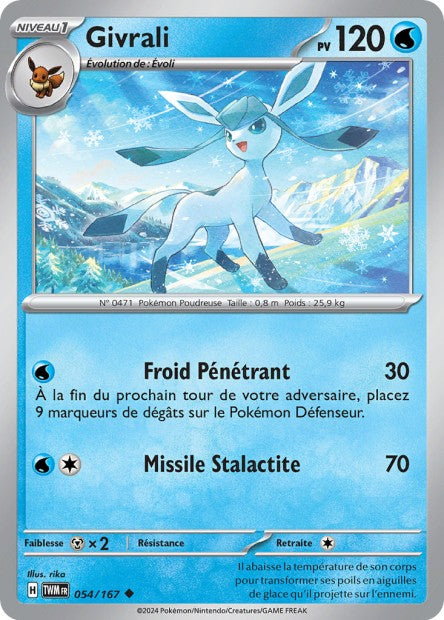 Carte Pokémon Givrali 054/167 TWM Mascarade Crépusculaire EV06 Neuf FR LorenZone