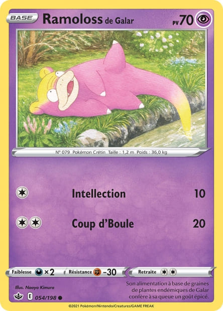 Carte Pokémon Ramoloss de Galar 054/198 CRE Règne de Glace EB06 Neuf FR LorenZone