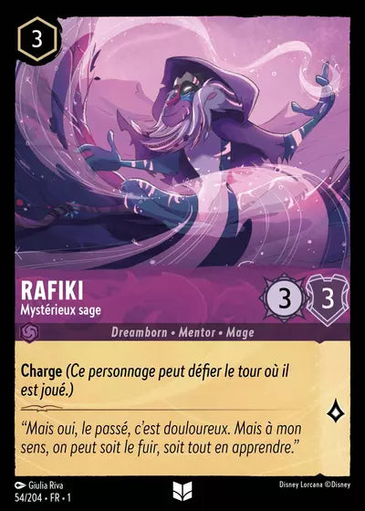 Carte Lorcana - Disney Rafiki, Mystérieux sage 054/204 Chapitre 01 Premier Chapitre FC Neuf FR LorenZone