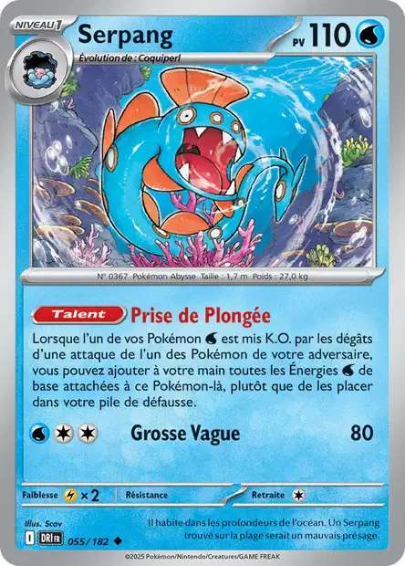 Carte Pokémon Serpang 055/182 DRI Rivalités Destinées EV10 Neuf FR LorenZone