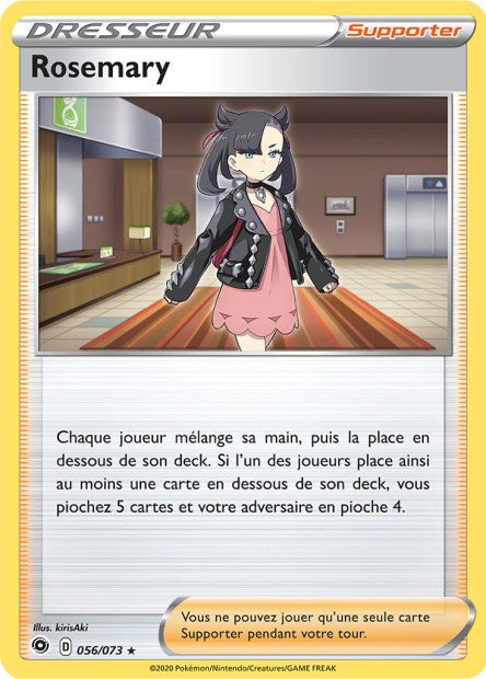 Carte Pokémon Rosemary 056/073 SWSH35 Voltage Eclatant EB3_5 Neuf FR LorenZone