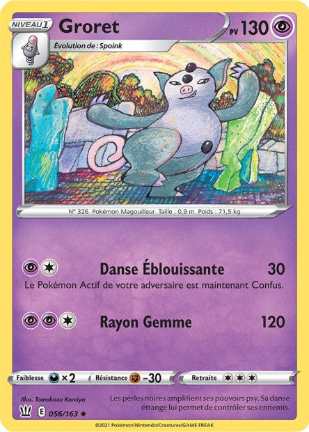 Carte Pokémon Groret 056/163 SWSH5 Styles de Combat EB05 Neuf FR LorenZone