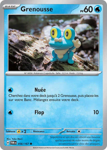 Carte Pokémon Grenousse 056/167 TWM Mascarade Crépusculaire EV06 Neuf FR LorenZone