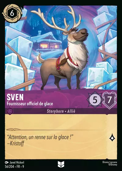 Carte Lorcana - Disney Sven, Fournisseur officiel de glace 056/204 Chapitre 09 Fabuleux FAB Neuf FR LorenZone