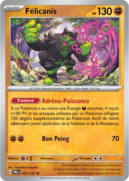 Carte Pokémon Félicanis 057/131 Evolutions Prismatiques PRE EV8_5 Neuf FR LorenZone