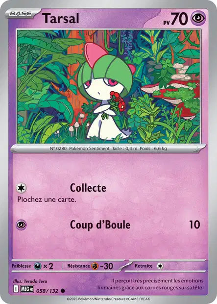 Carte Pokémon Tarsal 058/132 MEG Méga-Évolution ME01 Neuf FR LorenZone