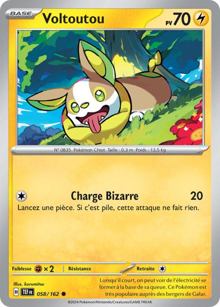 Carte Pokémon Voltoutou 058/162 TEF Forces Temporelles EV05 Neuf FR LorenZone