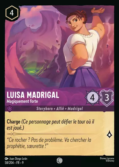 Carte Lorcana - Disney Luisa Madrigal, Magiquement forte 058/204 Chapitre 09 Fabuleux FAB Neuf FR LorenZone
