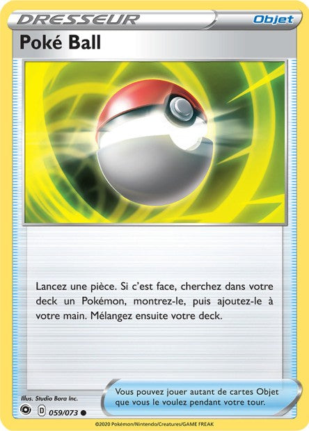 Carte Pokémon Poké Ball 059/073 SWSH35 Voltage Eclatant EB3_5 Neuf FR LorenZone