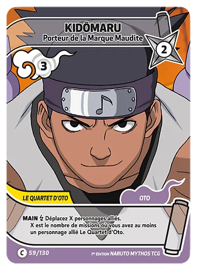 Carte Naruto Mythos KIDÔMARU – Porteur de la Marque Maudite 059/130 C 1er Chapitre Neuf FR LorenZone