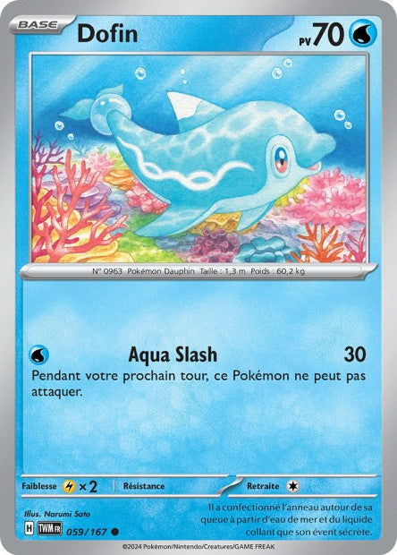 Carte Pokémon Dofin 059/167 TWM Mascarade Crépusculaire EV06 Neuf FR LorenZone